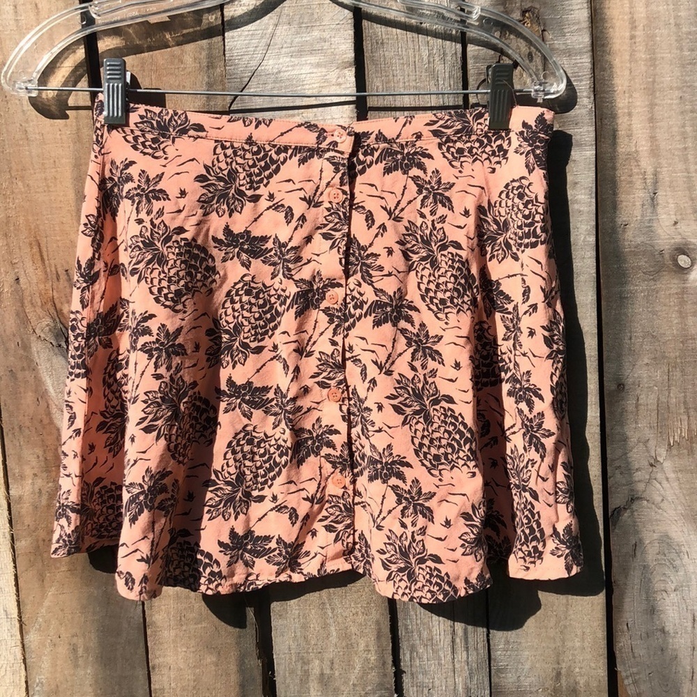 Aeropostale button down pineapple skirt size small